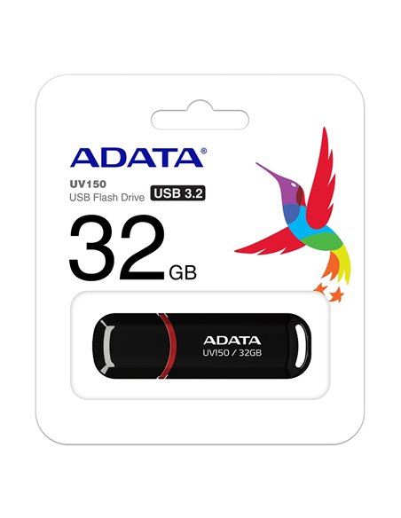 Memorie USB ADATA UV150, 32GB, Negru/Rosu Memorie USB ADATA UV150, 32GB, Negru/Rosu