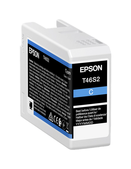 Картридж чернильный Epson T46S UltraChrome Pro 10, 25мл, Голубой