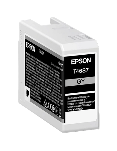 Картридж чернильный Epson T46S UltraChrome Pro 10, 25мл, Серый