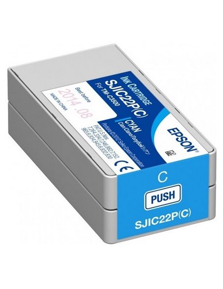 Картридж чернильный Epson SJIC22P, C33S020602, Циан