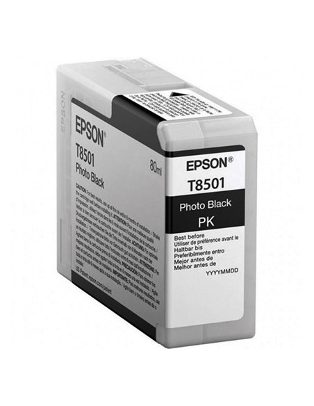 Картридж чернильный Epson T850 UltraChrome HD, 80мл, Черный фото