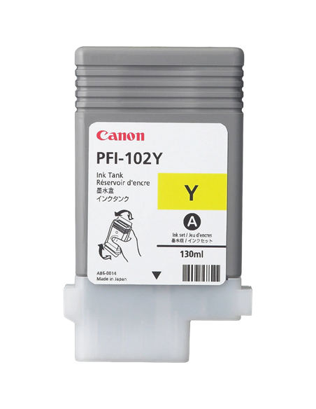 Картридж чернильный Canon PFI-102, 130мл, Желтый