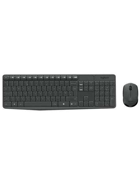 Клавиатура и мышь Logitech MK235, Беспроводное, Серый