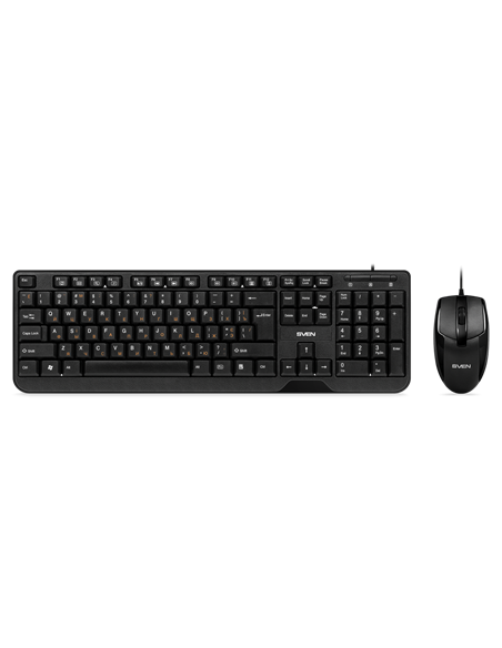 Set Tastatură + Mouse SVEN KB-S330C, Cu fir, Negru