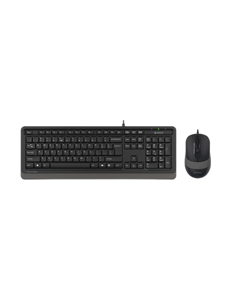 Set Tastatură + Mouse A4Tech F1010, Cu fir, Negru/Gri