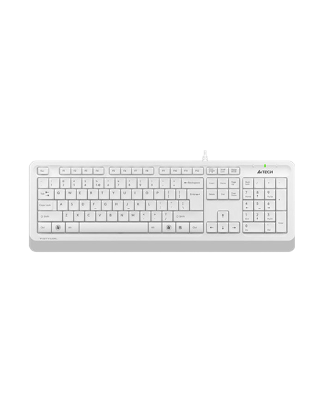 Tastatură A4Tech FK10, Cu fir, Alb /Gri