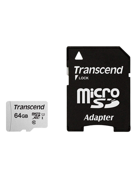 Card de Memorie Transcend MicroSDXC Class 10, 64GB (TS64GUSD300S-A)