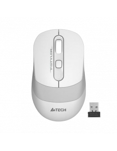 Mouse Wireless A4Tech FG10, Alb/Gri