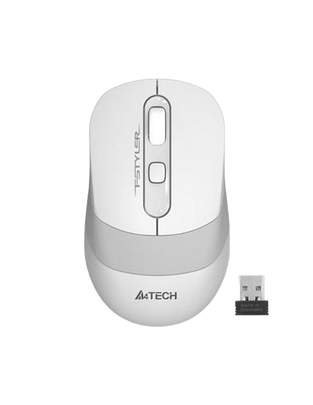 Mouse Wireless A4Tech FG10, Alb/Gri