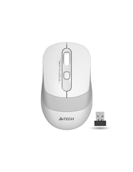 Mouse Wireless A4Tech FG10, Alb/Gri