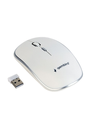 Mouse Wireless Gembird MUSW-4B-01-W, Alb