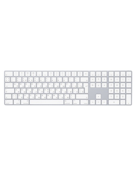 Клавиатура Apple Magic Keyboard with Numeric Keypad, Беспроводное, Белый