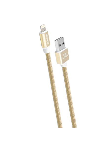 Кабель для зарядки и синхронизации Xpower Lightning Cable, Metal, USB Type-A/micro-USB, 1м, Золотистый