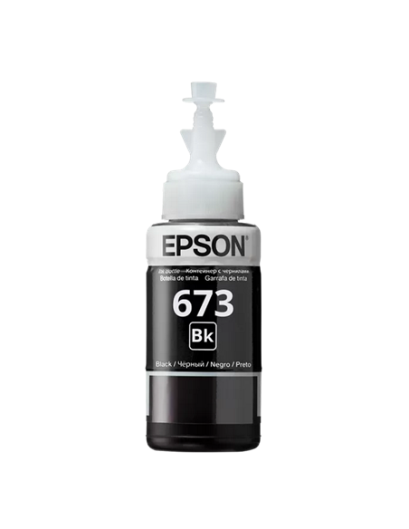 Контейнер с чернилами Epson T673, 70мл, Черный