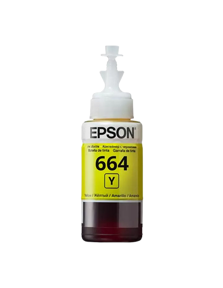 Контейнер с чернилами Epson T664, 70мл, Желтый