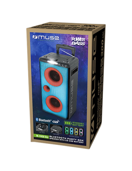 Портативная колонка MUSE M-1928 DJ, Чёрный