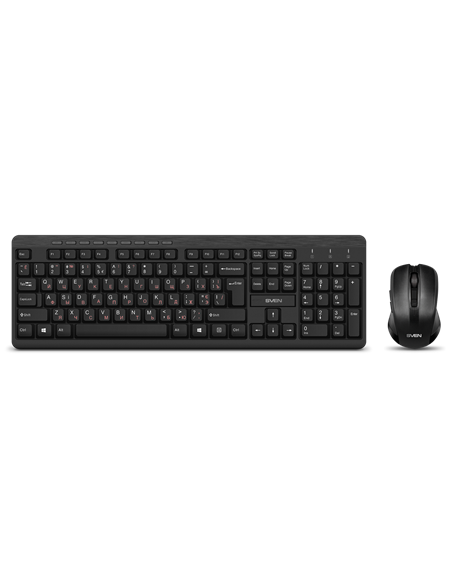 Set Tastatură + Mouse SVEN KB-C3400W, Fără fir, Negru