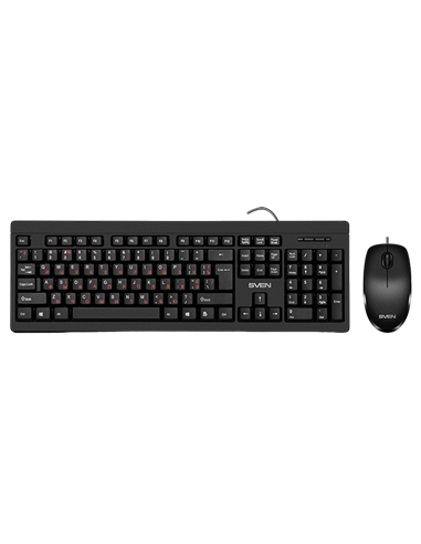 Set Tastatură + Mouse SVEN KB-S320C, Cu fir, Negru