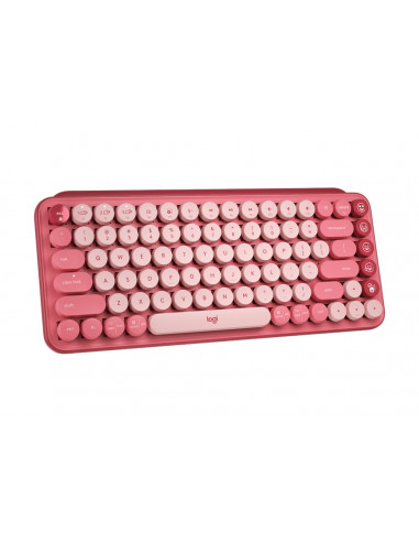 Tastatură Logitech POP Keys, Fără fir, Roz