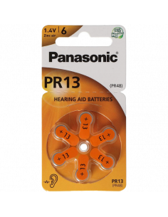 Дисковые батарейки Panasonic PR-13, PR13 (PR48), 300мА·ч, 6шт.
