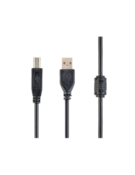 Кабель данных для периферийных устройств Cablexpert CCFB-USB2-AMBM-3M, USB Type-A/USB Type-B, 3м, Чёрный