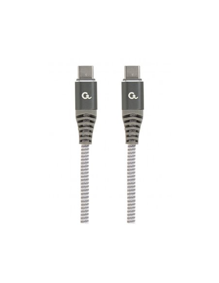 Кабель для зарядки и синхронизации Cablexpert CC-USB2B-CMCM60-1.5M, USB Type-C/USB Type-C, 1,5м, Белый