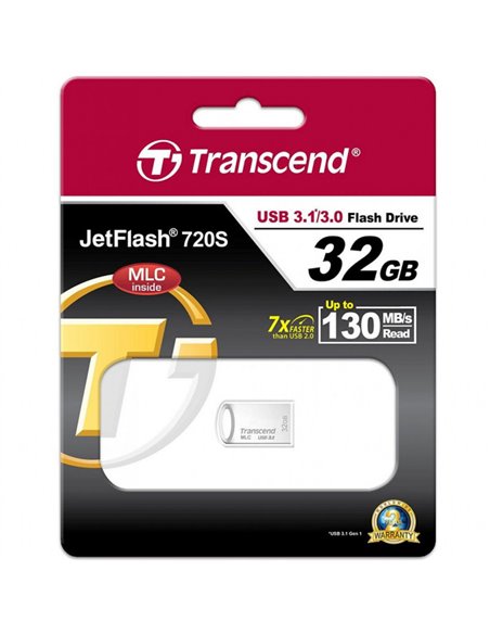 Memorie USB Transcend JetFlash 720, 32GB, Argintiu