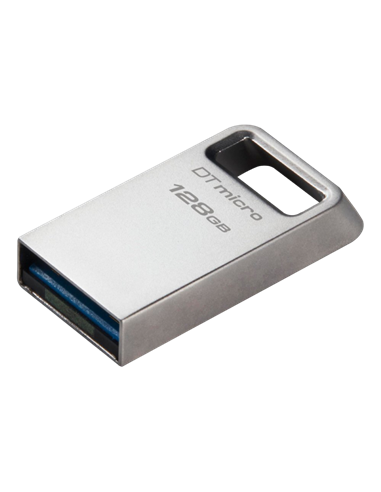 USB Flash накопитель Kingston DataTraveler Micro, 128Гб, Серебристый