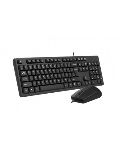 Клавиатура и мышь A4Tech KK-3330, Проводное, Чёрный