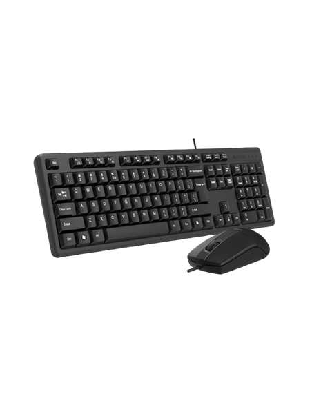 Клавиатура и мышь A4Tech KK-3330, Проводное, Чёрный