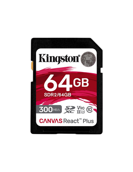 Карта памяти Kingston Canvas React Plus, 64Гб (SDR2/64GB)