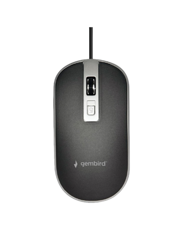 Mouse Gembird MUS-4B-06-BS, Negru/Argintiu