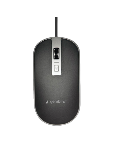 Mouse Gembird MUS-4B-06-BS, Negru/Argintiu