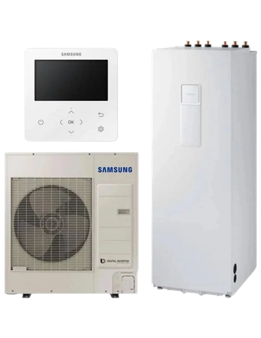 Pompă de căldura Aer-Apă Samsung EHS ClimateHub Split, R-32, 9kW.h, AE260RNWSEG+AE090RXEDEG