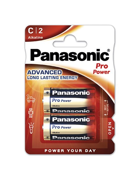 Батарейки Panasonic LR14XEG, C, 2шт.
