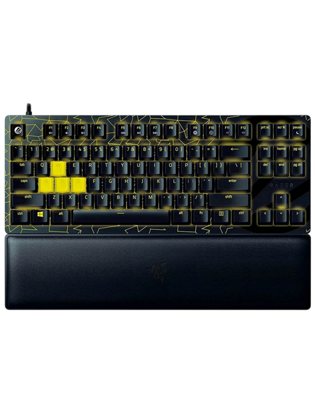 Tastatură Razer Huntsman V2 TKL ESL Edition, Cu fir, Negru | Galben