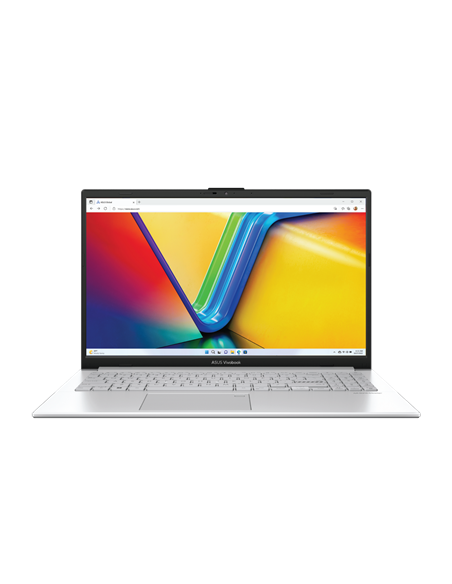 Laptop 15,6" ASUS Vivobook Go 15 E1504FA, Cool Silver, AMD Ryzen 5 7520U, 16GB/512GB, Fără SO