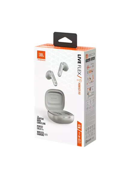 Căști JBL LIVE Flex, Argintiu