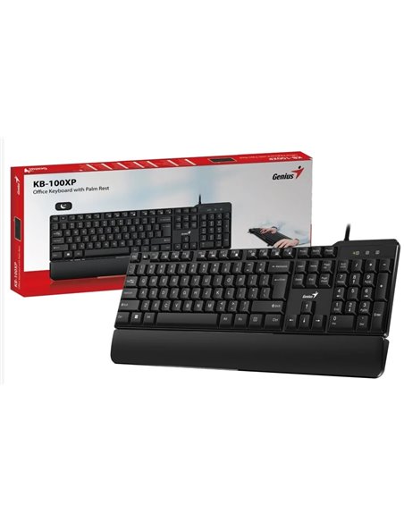 Клавиатура Genius KB-100XP, Проводное, Чёрный