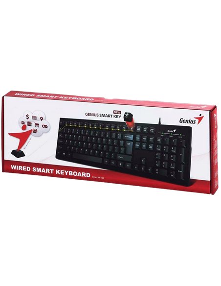 Клавиатура Genius KB-100XP, Проводное, Чёрный