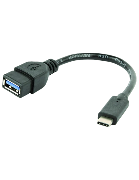 Адаптер USB Cablexpert A-OTG-CMAF3-01, USB Type-A (F)/USB Type-C (M), 0,2м, Чёрный