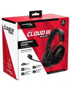 Наушники HyperX Cloud III Wireless, Беспроводной, Черный | Красный 2
