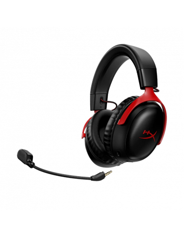 Căști HyperX Cloud III Wireless, Fără fir, Negru | Roșu