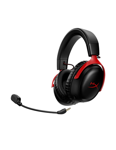 Căști HyperX Cloud III Wireless, Fără fir, Negru | Roșu