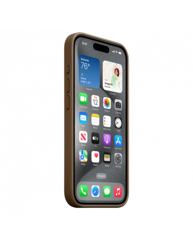 Чехол Apple iPhone 15 Pro FineWoven Case with MagSafe, Серо-коричневый