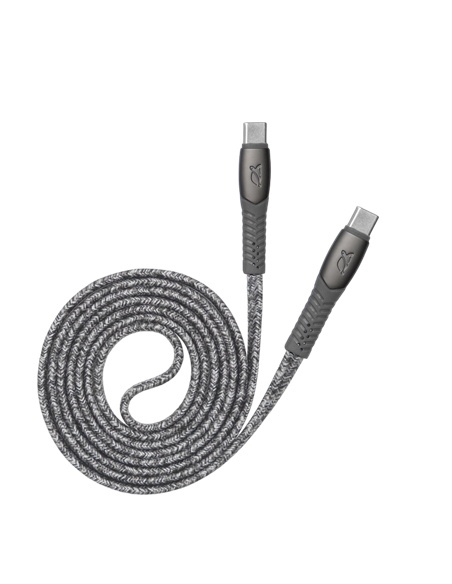 Cable de date Rivacase PS6105, USB Type-C/USB Type-C, 1,2m, Gri