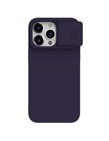 Husă Nillkin iPhone 15 Pro, CamShield Silky Silicone, Dark Purple