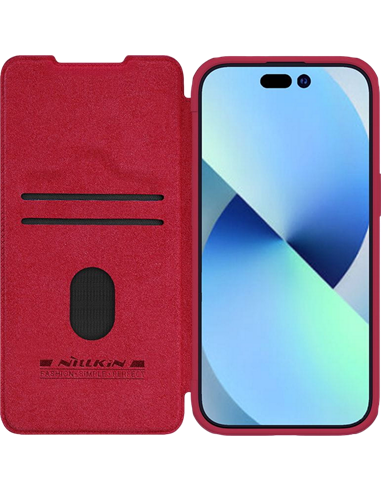 Чехол книжка Nillkin iPhone 15 - Qin Pro, Красный