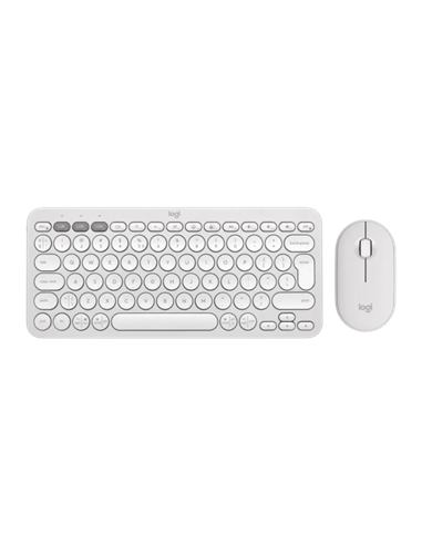 Set Tastatură + Mouse Logitech Pebble 2 Combo, Fără fir, Alb