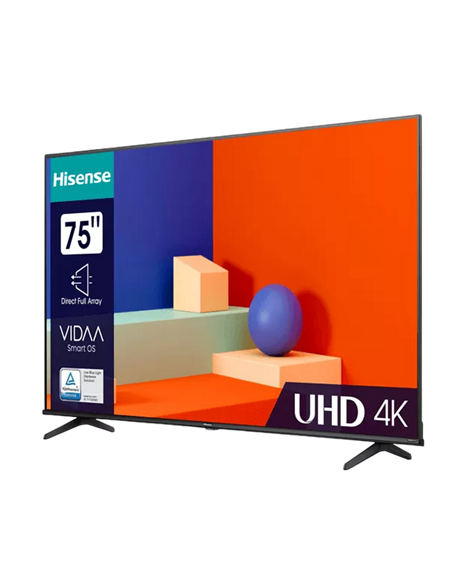 75" LED SMART Телевизор Hisense 75A6K, 3840x2160 4K UHD, VIDAA U6.0, Чёрный